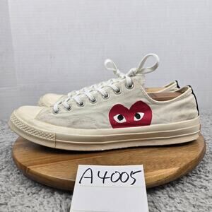 Converse Comme Des Garcons Men 12 Chuck Taylor All Star 70 Ox Play White Sneaker